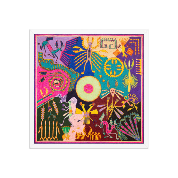 Huichol Yarn Painting Print • L - 302 - Huichol Arts