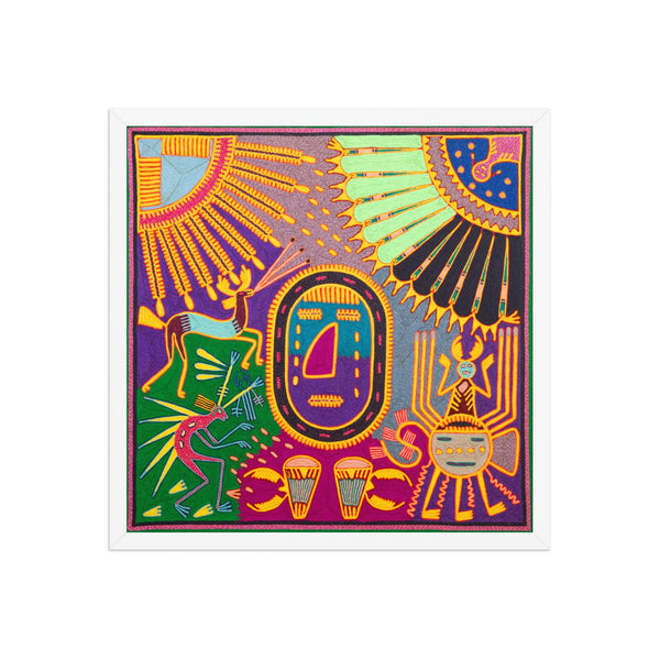 Huichol Yarn Painting Print • L - 303 - Huichol Arts