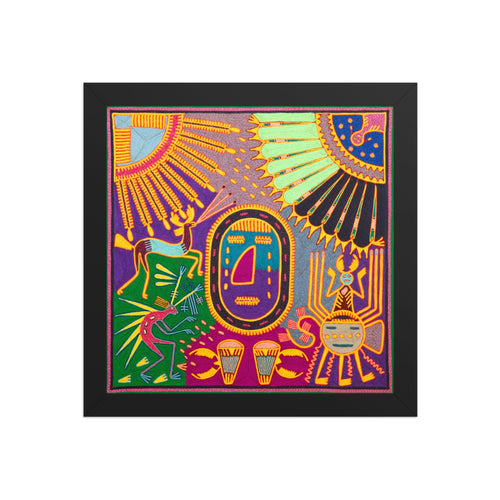 Huichol Yarn Painting Print • L - 303 - Huichol Arts