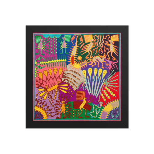 Huichol Yarn Painting Print • L - 304 - Huichol Arts