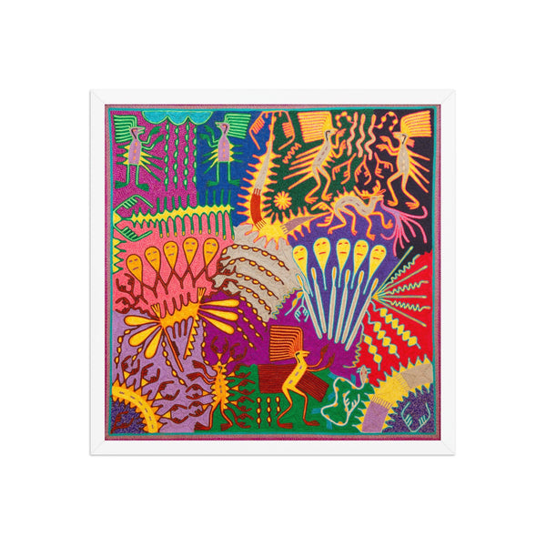 Huichol Yarn Painting Print • L - 304 - Huichol Arts