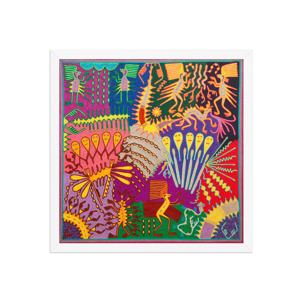 Huichol Yarn Painting Print • L - 304 - Huichol Arts