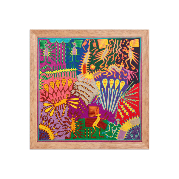 Huichol Yarn Painting Print • L - 304 - Huichol Arts