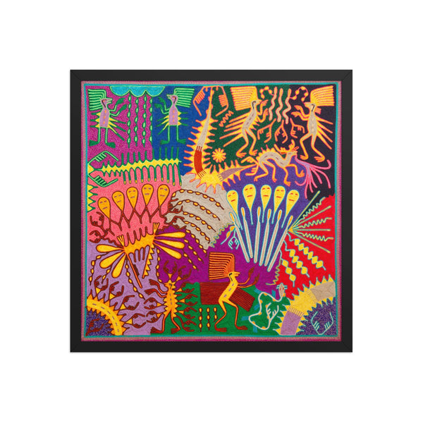 Huichol Yarn Painting Print • L - 304 - Huichol Arts