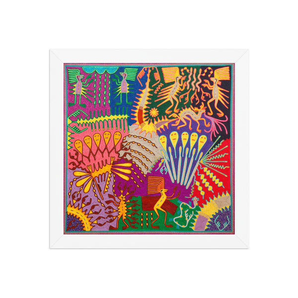 Huichol Yarn Painting Print • L - 304 - Huichol Arts