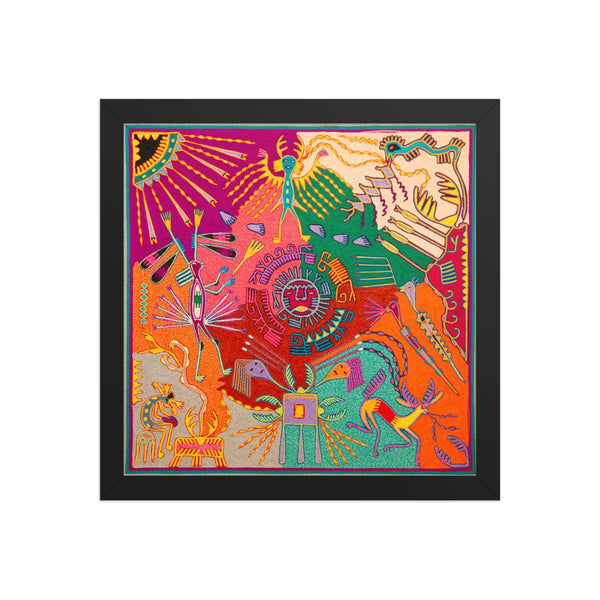Huichol Yarn Painting Print • L - 305 - Huichol Arts