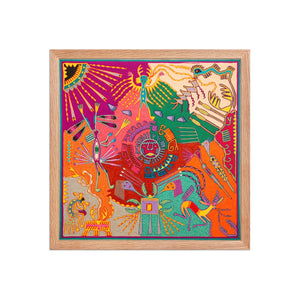 Huichol Yarn Painting Print • L - 305 - Huichol Arts