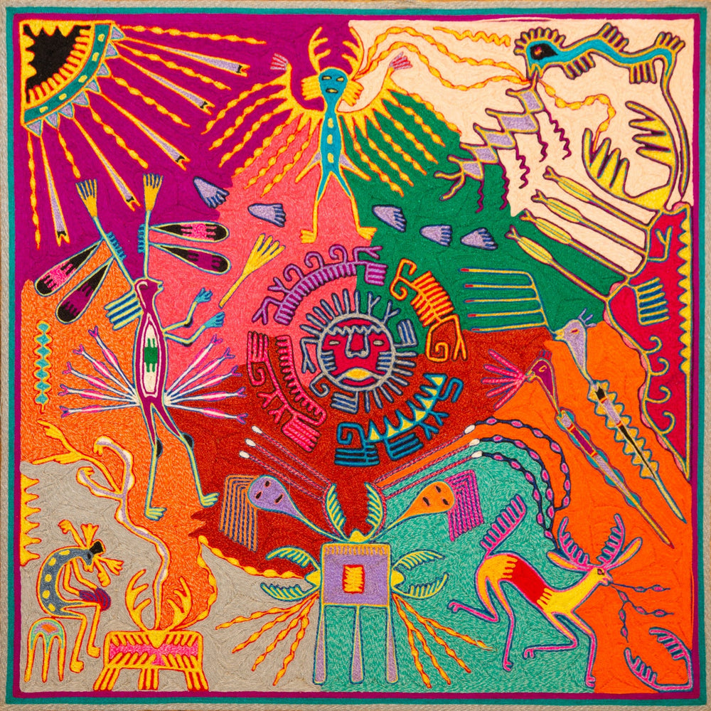Huichol Yarn Painting Print • L - 305 - Huichol Arts