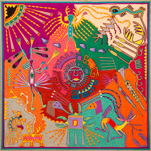 Huichol Yarn Painting Print • L - 305 - Huichol Arts