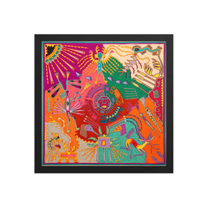 Huichol Yarn Painting Print • L - 305 - Huichol Arts