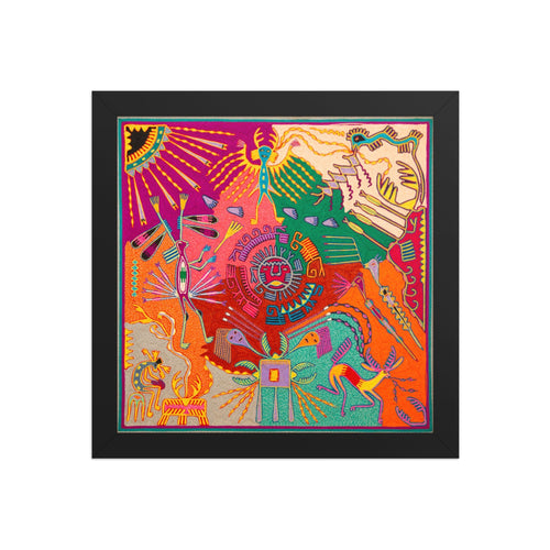 Huichol Yarn Painting Print • L - 305 - Huichol Arts