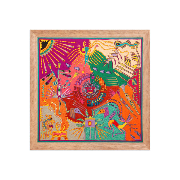 Huichol Yarn Painting Print • L - 305 - Huichol Arts