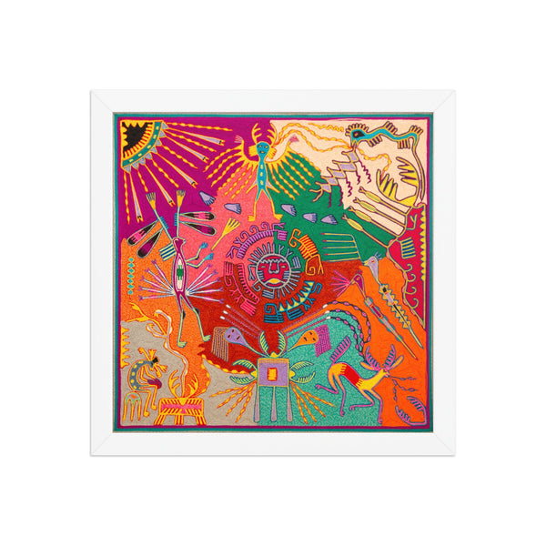 Huichol Yarn Painting Print • L - 305 - Huichol Arts