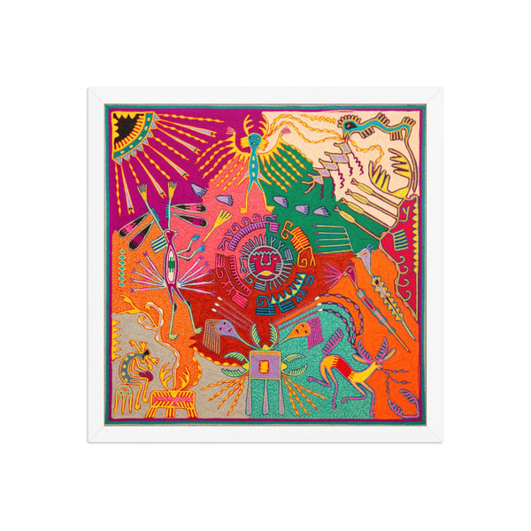 Huichol Yarn Painting Print • L - 305 - Huichol Arts