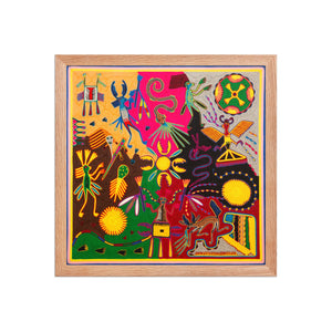 Huichol Yarn Painting Print • L - 306 - Huichol Arts