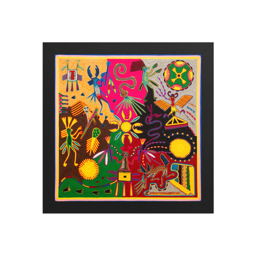 Huichol Yarn Painting Print • L - 306 - Huichol Arts