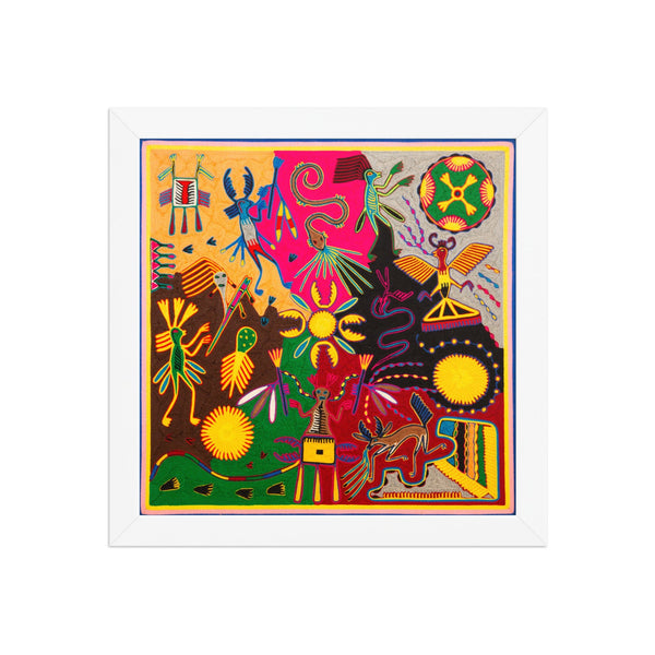 Huichol Yarn Painting Print • L - 306 - Huichol Arts