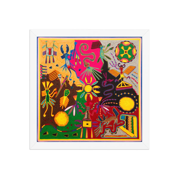 Huichol Yarn Painting Print • L - 306 - Huichol Arts