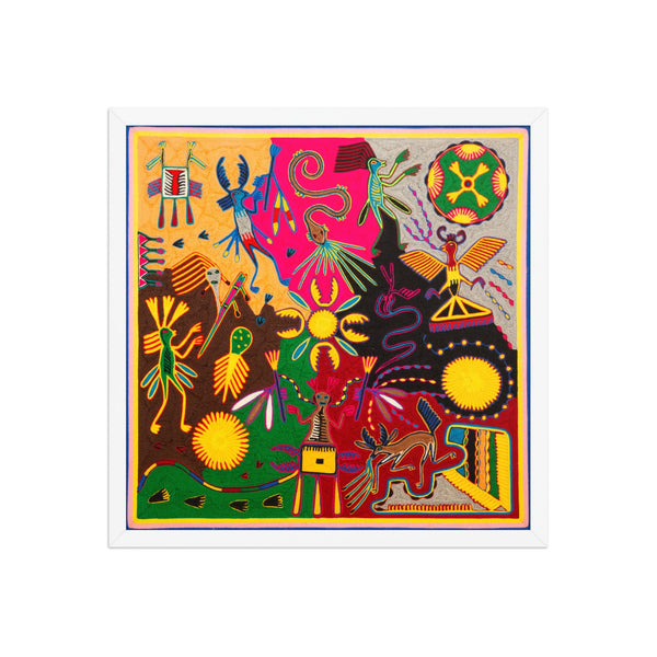 Huichol Yarn Painting Print • L - 306 - Huichol Arts