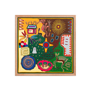 Huichol Yarn Painting Print • L - 307 - Huichol Arts