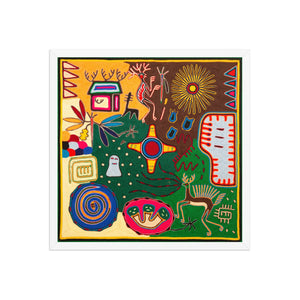 Huichol Yarn Painting Print • L - 307 - Huichol Arts