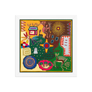 Huichol Yarn Painting Print • L - 307 - Huichol Arts