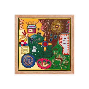 Huichol Yarn Painting Print • L - 307 - Huichol Arts
