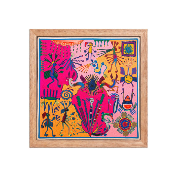 Huichol Yarn Painting Print • L - 308 - Huichol Arts