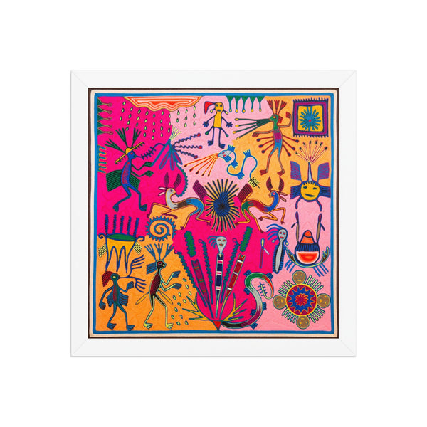 Huichol Yarn Painting Print • L - 308 - Huichol Arts