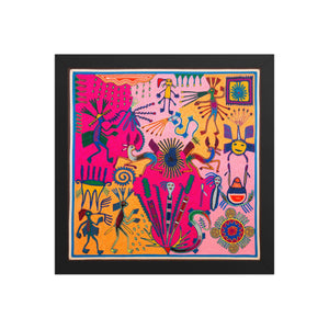 Huichol Yarn Painting Print • L - 308 - Huichol Arts