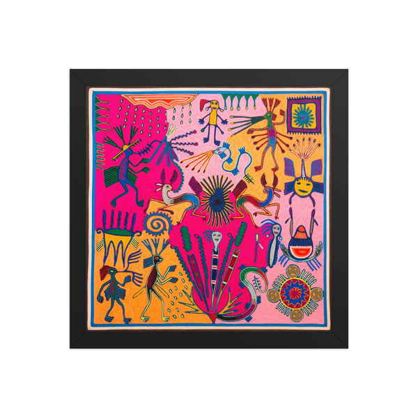 Huichol Yarn Painting Print • L - 308 - Huichol Arts