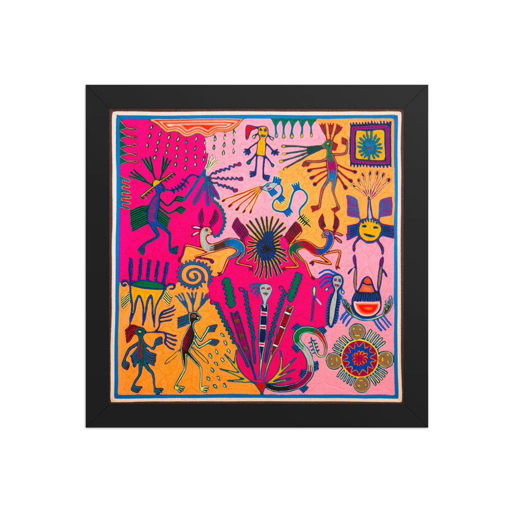 Huichol Yarn Painting Print • L - 308 - Huichol Arts