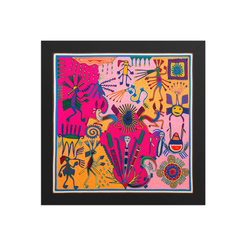 Huichol Yarn Painting Print • L - 308 - Huichol Arts