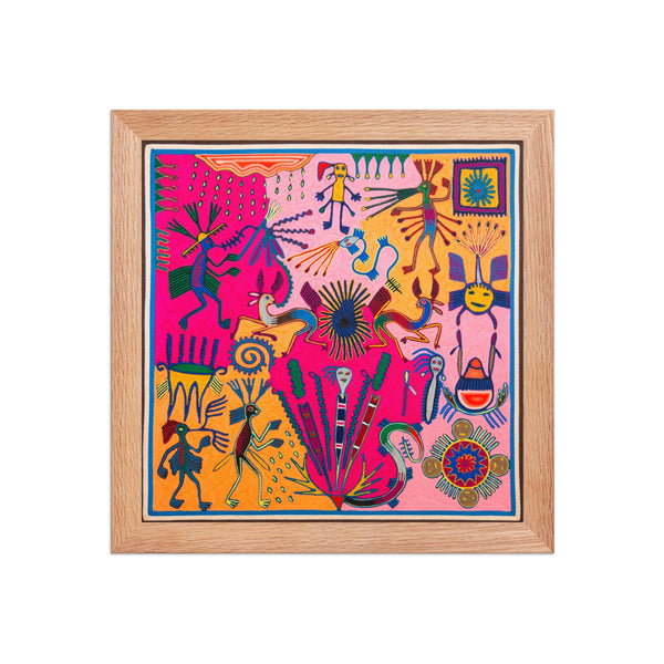 Huichol Yarn Painting Print • L - 308 - Huichol Arts