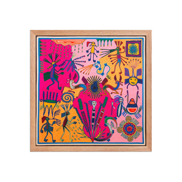 Huichol Yarn Painting Print • L - 308 - Huichol Arts