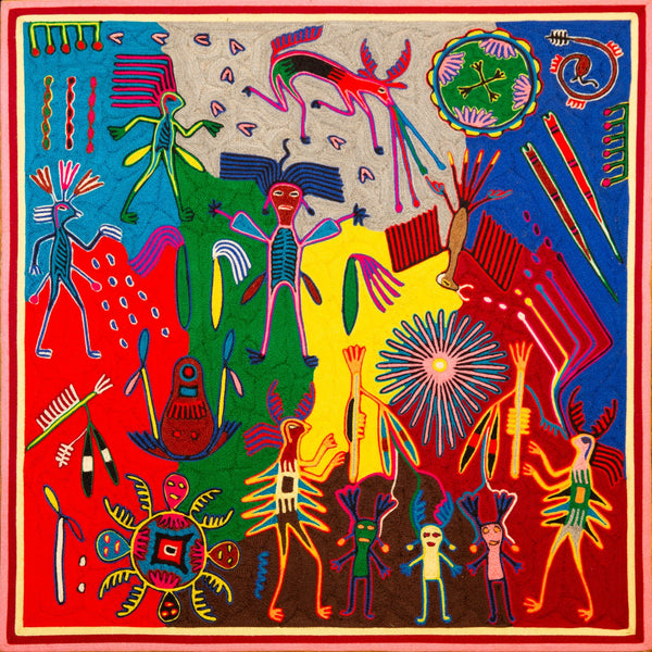 Huichol Yarn Painting Print • L - 309 - Huichol Arts