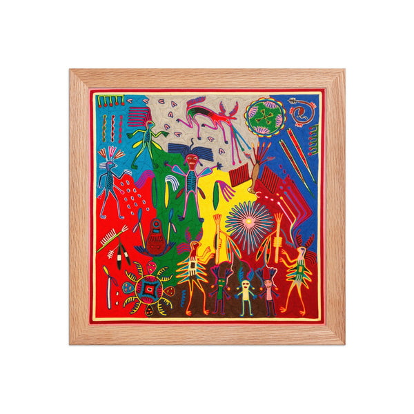Huichol Yarn Painting Print • L - 309 - Huichol Arts