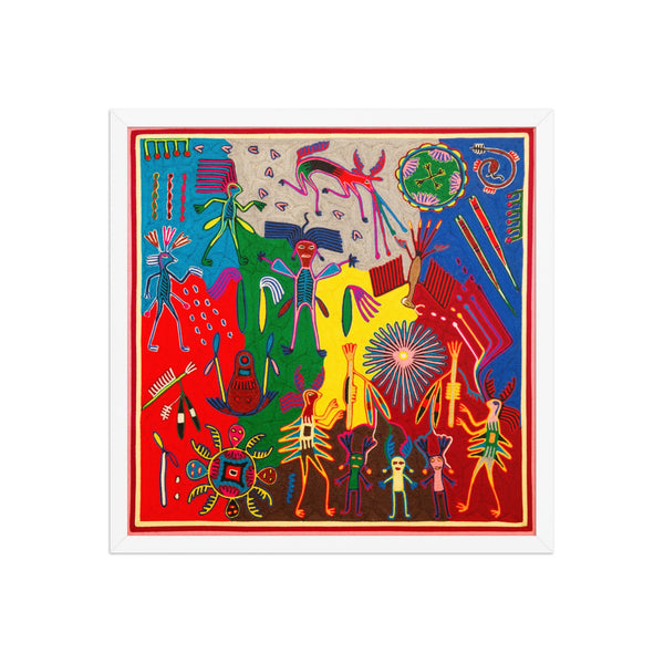 Huichol Yarn Painting Print • L - 309 - Huichol Arts