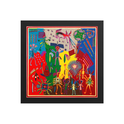 Huichol Yarn Painting Print • L - 309 - Huichol Arts