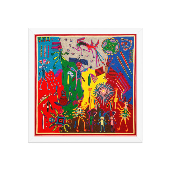 Huichol Yarn Painting Print • L - 309 - Huichol Arts