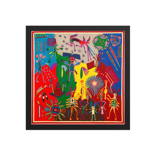 Huichol Yarn Painting Print • L - 309 - Huichol Arts