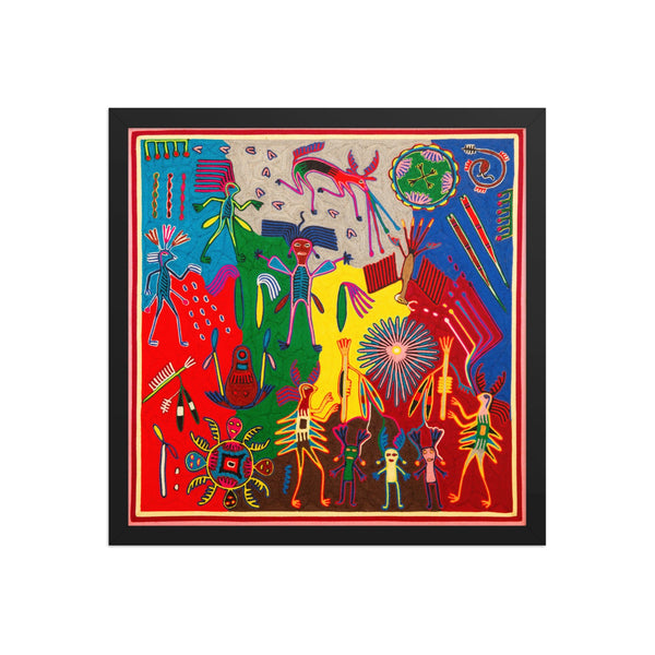 Huichol Yarn Painting Print • L - 309 - Huichol Arts