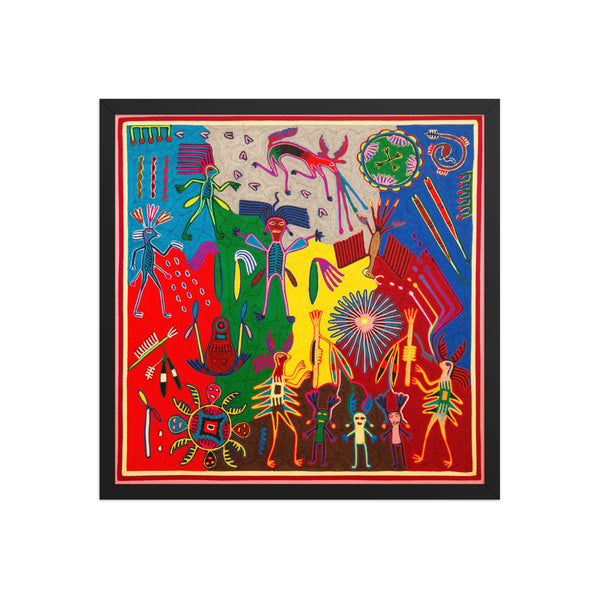 Huichol Yarn Painting Print • L - 309 - Huichol Arts