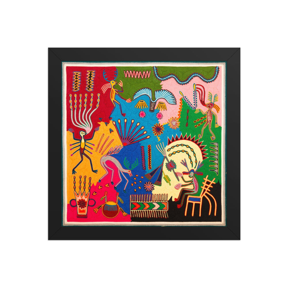 Huichol Yarn Painting Print • L - 310 - Huichol Arts