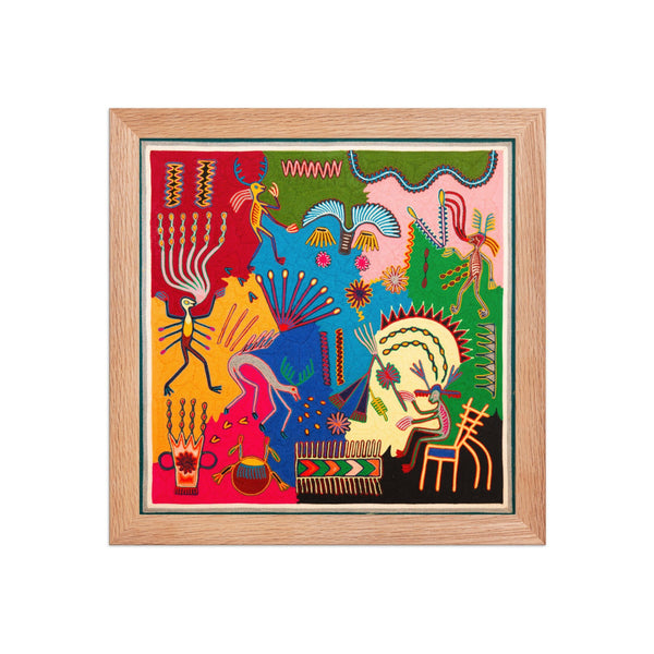 Huichol Yarn Painting Print • L - 310 - Huichol Arts