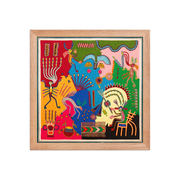 Huichol Yarn Painting Print • L - 310 - Huichol Arts