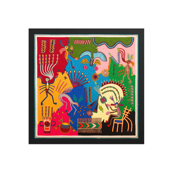 Huichol Yarn Painting Print • L - 310 - Huichol Arts