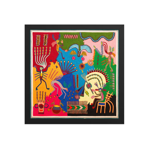 Huichol Yarn Painting Print • L - 310 - Huichol Arts