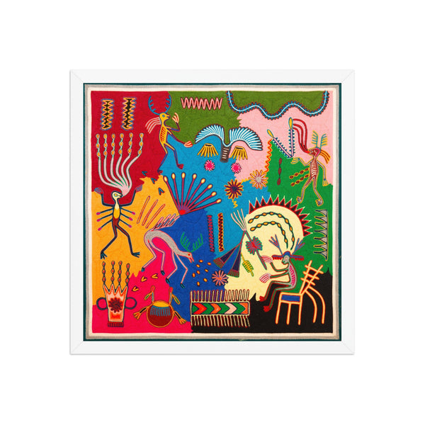 Huichol Yarn Painting Print • L - 310 - Huichol Arts