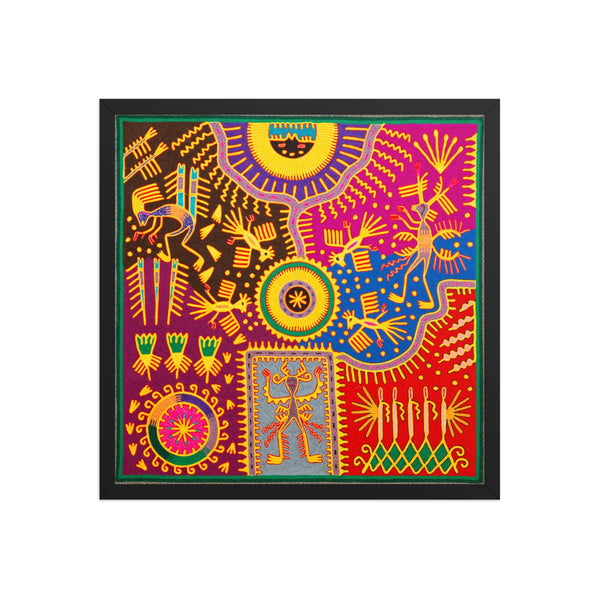 Huichol Yarn Painting Print • L - 311 - Huichol Arts
